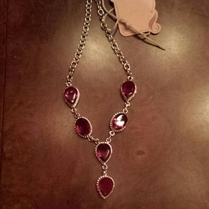 Necklace - Garnett Crystal with Silver chain 229