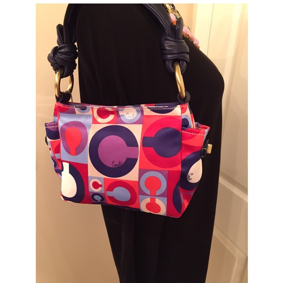 Coach Resort Graphic Optical Art Handbag - Picture 2 of 4