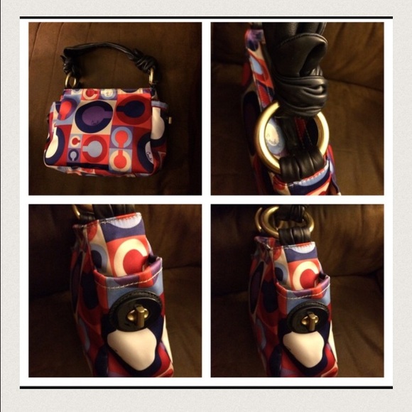 Coach Resort Graphic Optical Art Handbag - Picture 3 of 4