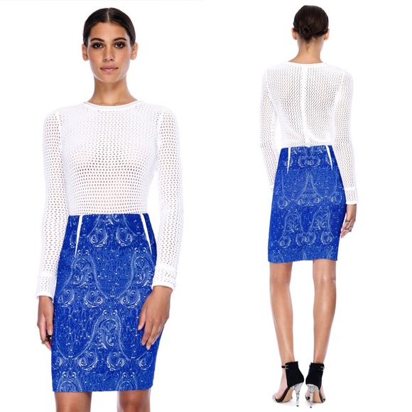 Yigal Azrouël Paisley Jacquard Skirt