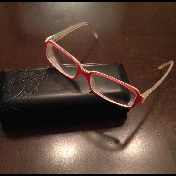 VERSACE Red Rimmed Glasses - Picture 3 of 4