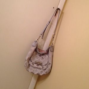 Silver coach handbag