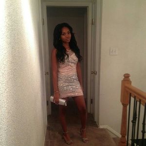 Beaded evening wear dress