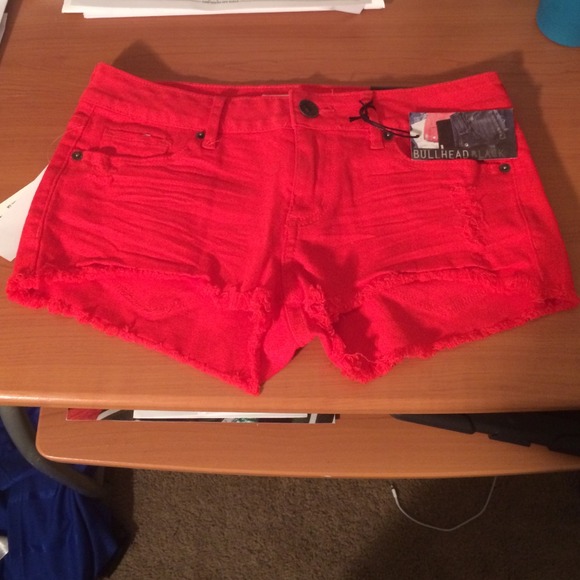 NWT orange denim shorts size 3