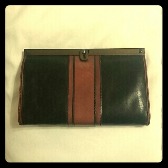 Fossil black/brown leather wallet
