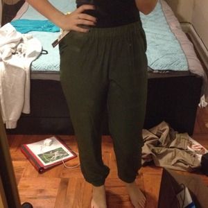 Forest green jogger pants