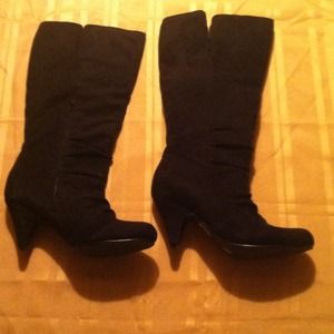 ❌Sold❌Black Suede Tall Boots