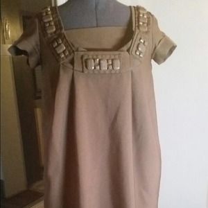 Karta olive cap sleeve dress