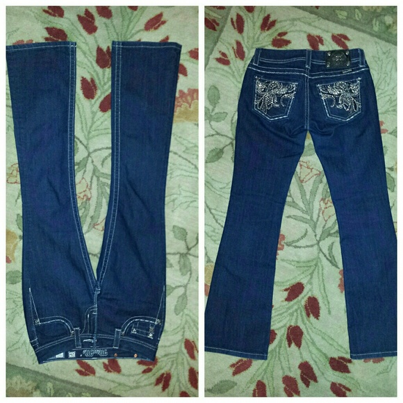 💙 ☆HP☆ NWOT Crystal & Silver Dark Bootcut - Picture 2 of 4