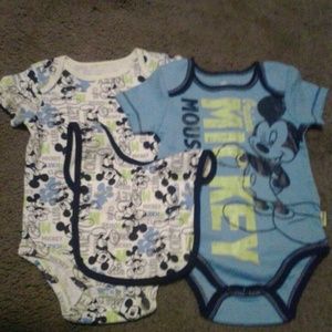 Baby mickey onsies