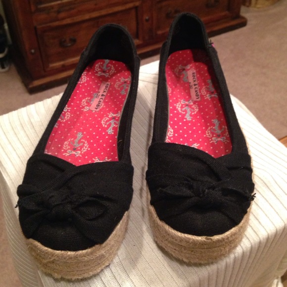 Rock & Candy black espadrilles size 6