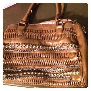 🌟 REDUCED price! 👜 Brown handbag with sequence.