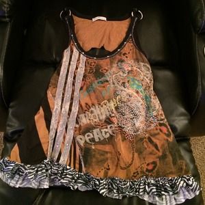 Unique animal print tank top