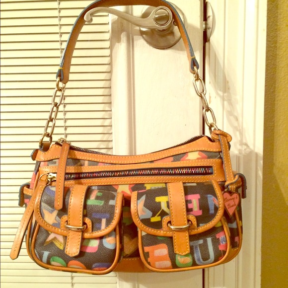DOONEY & BOURKE CANVAS LEATHER DOODLE BAG