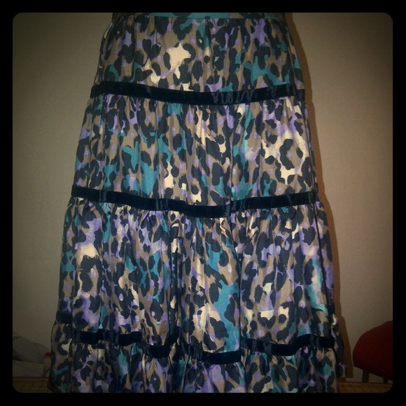 Diane von Furstenberg Silk Skirt w/ Pockets
