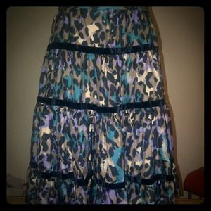 Diane von Furstenberg Silk Skirt w/ Pockets