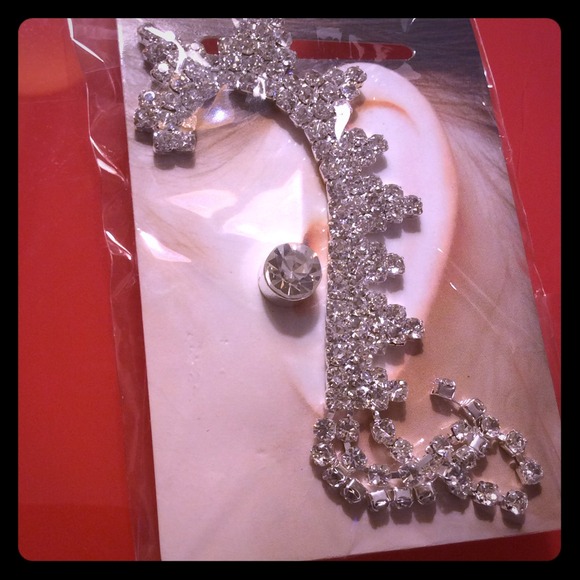 Silver ear cuffs