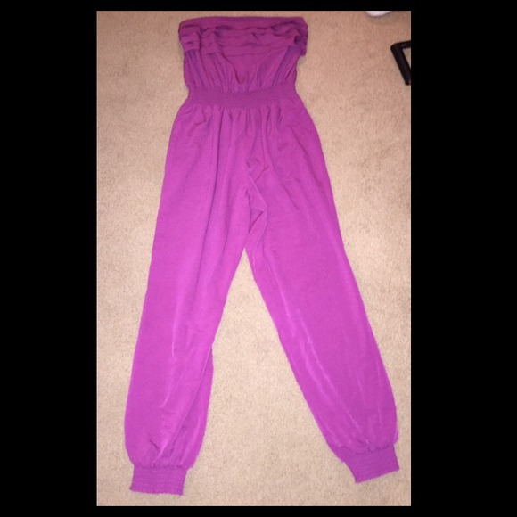 Bebe purple jump suit ✔️🔥💜
