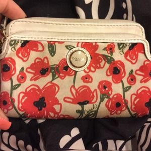 Authentic Coach Flower Wristlet