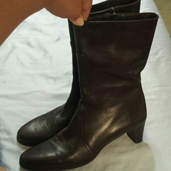 Cole Haan brown leather boots
