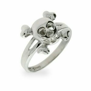 Sterling & Cubic Jolly Roger Ring