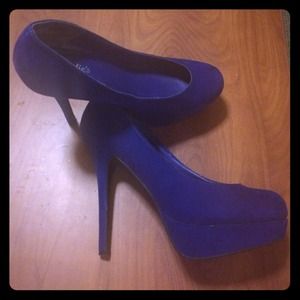 REDUCED Colbalt Blue Kim K Platform Heels