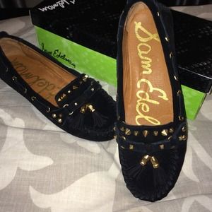 Sam Edelman Jalen black studded moccasins Reduced!