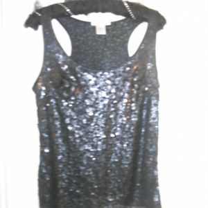 BOGO Black Sequined Tank Top