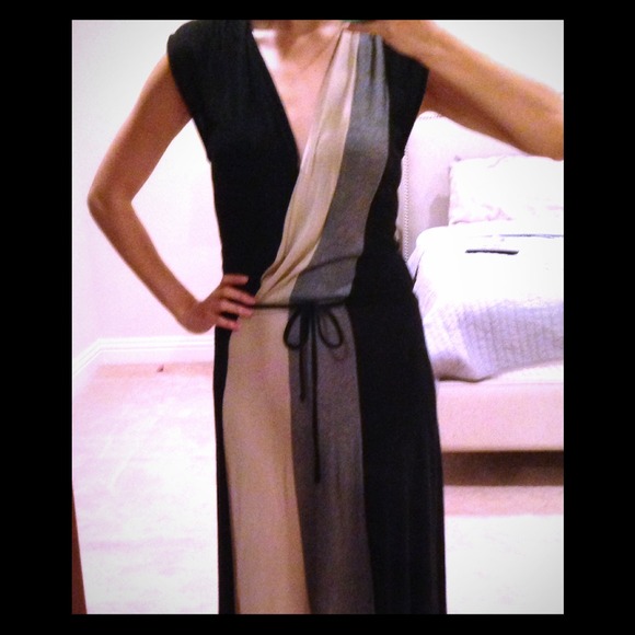 Ella Moss color blocked midi dress