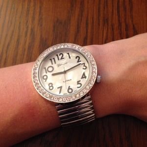 Silver Watch with Bling!