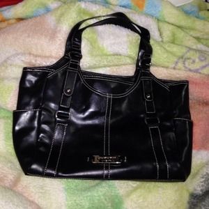 all black shoulder purse