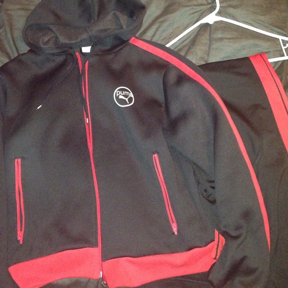 Puma black/red tracksuit