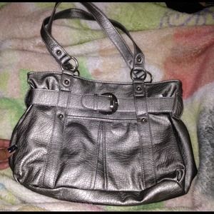 Silver/grey shoulder purse