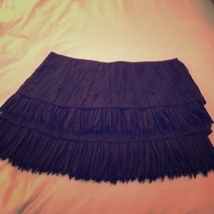Black Ruffle Skirt