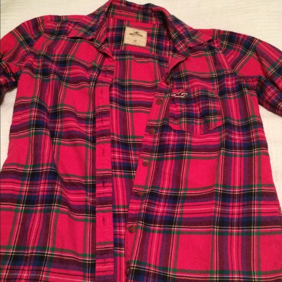 💕DISCOUNTED 💕HOLLISTER PINK FLANEL