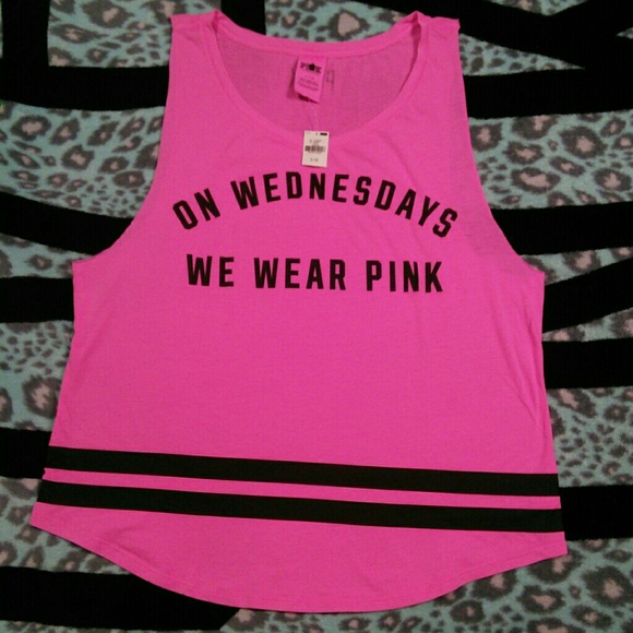 SOLD ‼️ On Wednesday's We Wear PINK Hot Pink Tank - Picture 2 of 4