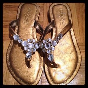 Bronze Jeweled Sandals by Coconuts by Matisse