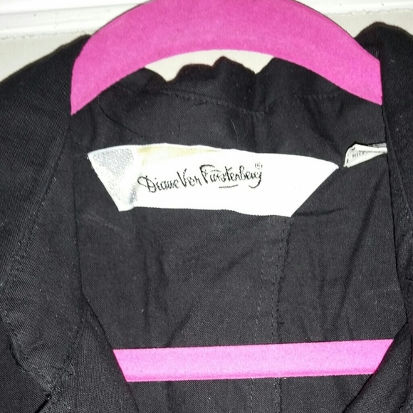 SOLD!!**DIANE VON FURSTENBERG BLACK JUMPSUIT - MED - Picture 2 of 3