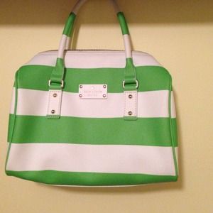 Kate Spade Melinda Satchel with green wallet