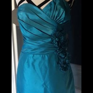 NWT Laundry 2 blue strapless cocktail dress
