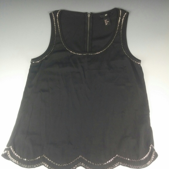 Black dressy beaded tank