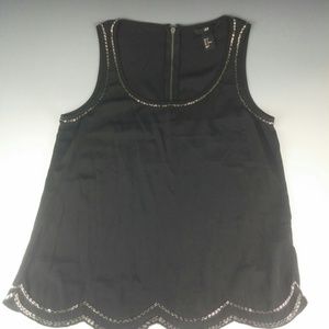 Black dressy beaded tank