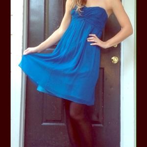 Jcrew peacock blue dress size 0