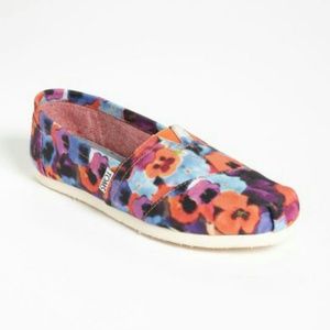 TOMS classic watercolor floral *I customize toms!*
