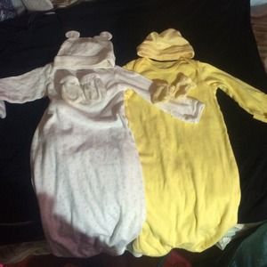 Newborn Night Gowns With Hats & Mittens