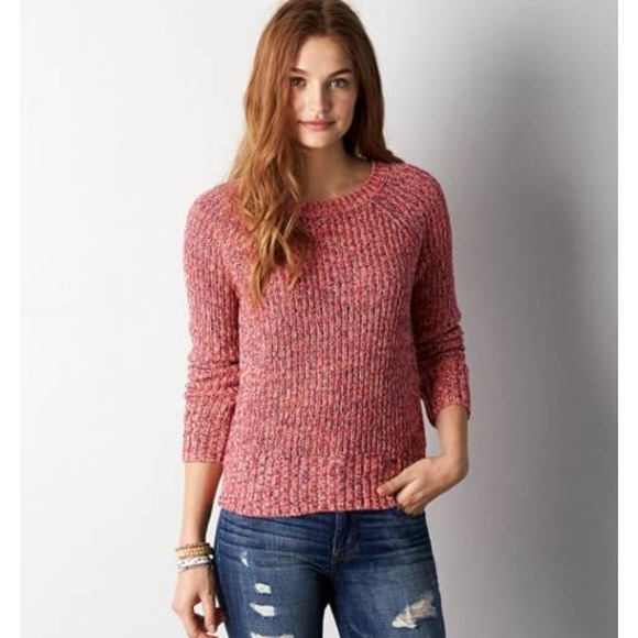 American Eagle Outfitters Sweaters - American Eagle Heathered Raglan Sweater in Pink
