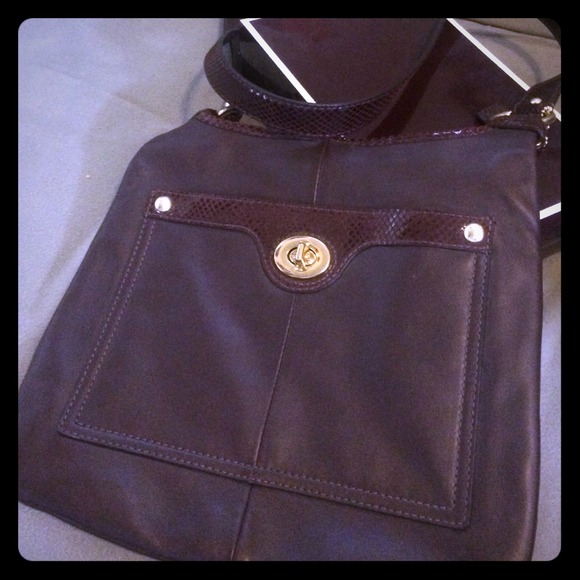 COACH Brown leather file bag NWOT