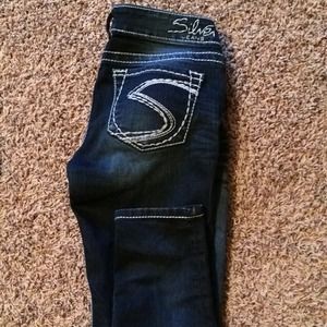 Silver skinny jeans