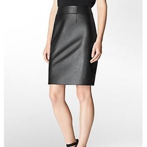 Calvin Klein Faux leather skirt