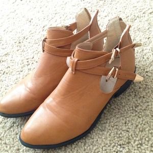 Tan ankle boots